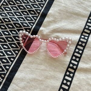 Pink, Heart Sunglasses